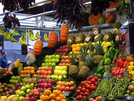Banca de frutas. Foto Flickr @virgirm Banca de frutas
