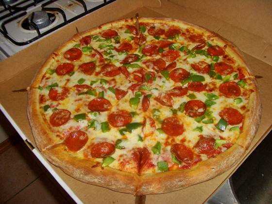 Pizza de Calabreza. Foto: Seth W. @ flickr Pizza de Calabresa