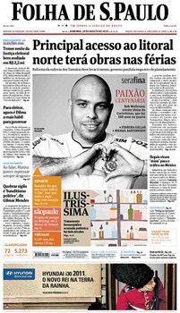 Capa do Jornal Impresso Folha de São Paulo Capa do Jornal Impresso Folha de São Paulo