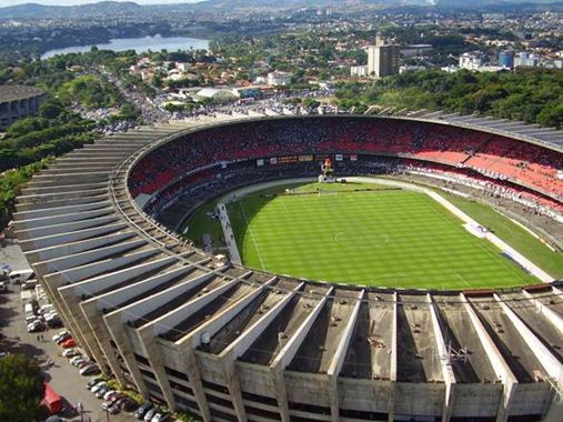 Vista do estádio Mineirão, que fica na capital mineira Vista do estádio Mineirão, que fica na capital mineira