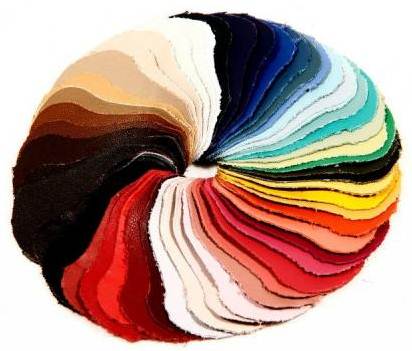 Cartela de cores em couro Cartela de cores em couro
