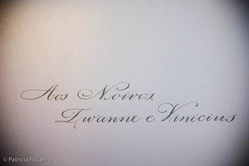 Caligrafia tradicional para convites de casamento. Foto Flickr @Patricia Figueira Caligrafia tradicional para convites de casamento