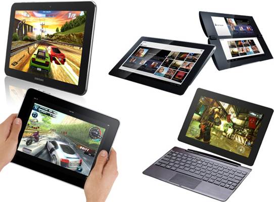 Alguns modelos de tablet. Foto Flickr @sidduz Alguns modelos de tablet