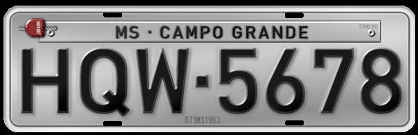 Modelo de placa para veículos em vigor. Foto @Olympiobr Modelo de placa para veículos em vigor