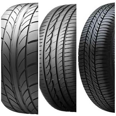 Tipos de sulcos em pneus de carro Tipos de sulcos em pneus de carro